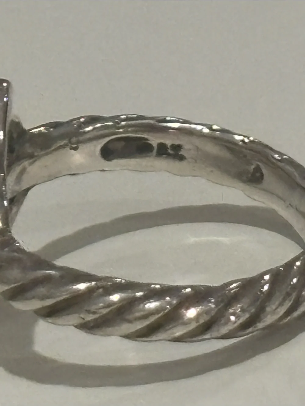 David Yurman Albion Hematite and Pavé Diamond ring, Sterling Silver